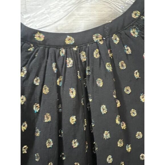 LOFT Metallic Dot Lace Button Up Long Sleeve‎ Top XS - Picture 5 of 9